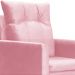 Kit 02 Poltronas Ligia Requinte Suede Rosa - DS Estofados