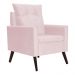 Kit 02 Poltronas Ligia Requinte Suede Rosa Bebê - DS Estofados