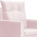 Kit 02 Poltronas Ligia Requinte Suede Rosa Bebê - DS Estofados
