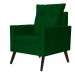 Kit 02 Poltronas Ligia Requinte Suede Verde - DS Estofados