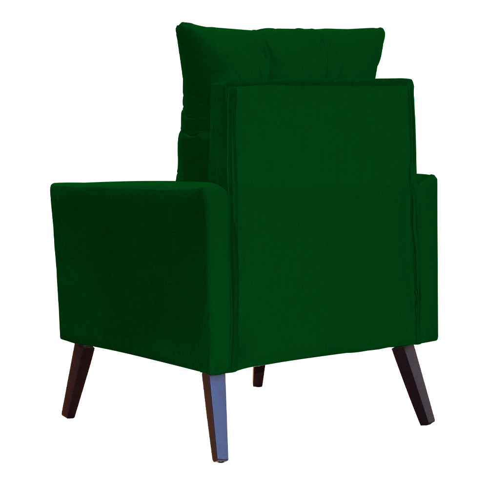 Kit 02 Poltronas Ligia Requinte Suede Verde - DS Estofados