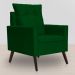 Kit 02 Poltronas Ligia Requinte Suede Verde - DS Estofados