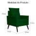 Kit 02 Poltronas Ligia Requinte Suede Verde - DS Estofados