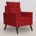 Kit 02 Poltronas Ligia Requinte Suede Vermelho - DS Estofados