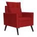 Kit 02 Poltronas Ligia Requinte Suede Vermelho - DS Estofados