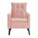 Kit 02 Poltronas Ligia Requinte Veludo Rosa - DS Estofados