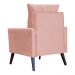 Kit 02 Poltronas Ligia Requinte Veludo Rosa - DS Estofados