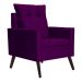 Kit 02 Poltronas Ligia Requinte Veludo Roxo - DS Estofados
