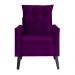 Kit 02 Poltronas Ligia Requinte Veludo Roxo - DS Estofados