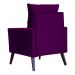 Kit 02 Poltronas Ligia Requinte Veludo Roxo - DS Estofados