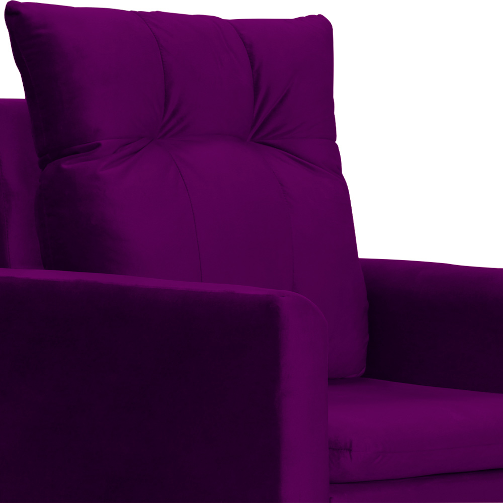 Kit 02 Poltronas Ligia Requinte Veludo Roxo - DS Estofados