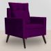Kit 02 Poltronas Ligia Requinte Veludo Roxo - DS Estofados