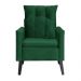 Kit 02 Poltronas Ligia Requinte Veludo Verde - DS Estofados