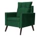 Kit 02 Poltronas Ligia Requinte Veludo Verde - DS Estofados