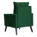 Kit 02 Poltronas Ligia Requinte Veludo Verde - DS Estofados
