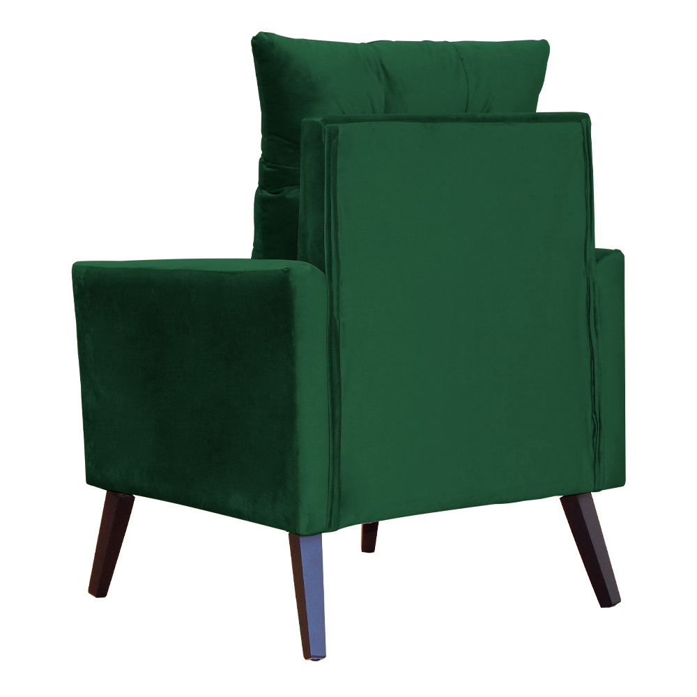 Kit 02 Poltronas Ligia Requinte Veludo Verde - DS Estofados