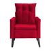 Kit 02 Poltronas Ligia Requinte Veludo Vermelho - DS Estofados