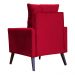 Kit 02 Poltronas Ligia Requinte Veludo Vermelho - DS Estofados