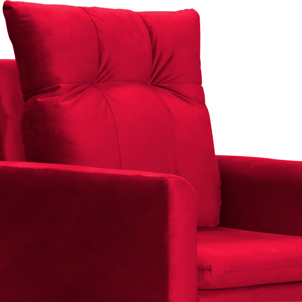 Kit 02 Poltronas Ligia Requinte Veludo Vermelho - DS Estofados