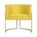 Kit 02 Poltronas Luana Para Sala Suede Amarelo - DS Estofados