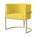 Kit 02 Poltronas Luana Para Sala Suede Amarelo - DS Estofados