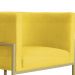 Kit 02 Poltronas Luana Para Sala Suede Amarelo - DS Estofados