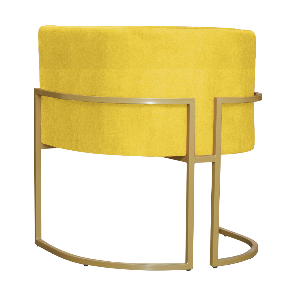 Kit 02 Poltronas Luana Para Sala Suede Amarelo - DS Estofados