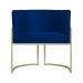 Kit 02 Poltronas Luana Para Sala Suede Azul Marinho - DS Estofados
