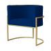 Kit 02 Poltronas Luana Para Sala Suede Azul Marinho - DS Estofados