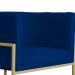 Kit 02 Poltronas Luana Para Sala Suede Azul Marinho - DS Estofados