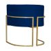 Kit 02 Poltronas Luana Para Sala Suede Azul Marinho - DS Estofados