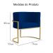 Kit 02 Poltronas Luana Para Sala Suede Azul Marinho - DS Estofados