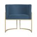 Kit 02 Poltronas Luana Para Sala Suede Azul Royal - DS Estofados