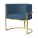 Kit 02 Poltronas Luana Para Sala Suede Azul Royal - DS Estofados