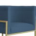 Kit 02 Poltronas Luana Para Sala Suede Azul Royal - DS Estofados