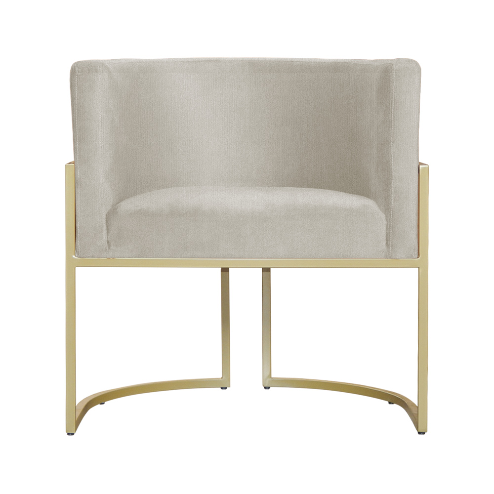 Kit 02 Poltronas Luana Para Sala Suede Bege - DS Estofados
