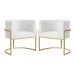 Kit 02 Poltronas Luana Para Sala Suede Branco - DS Estofados