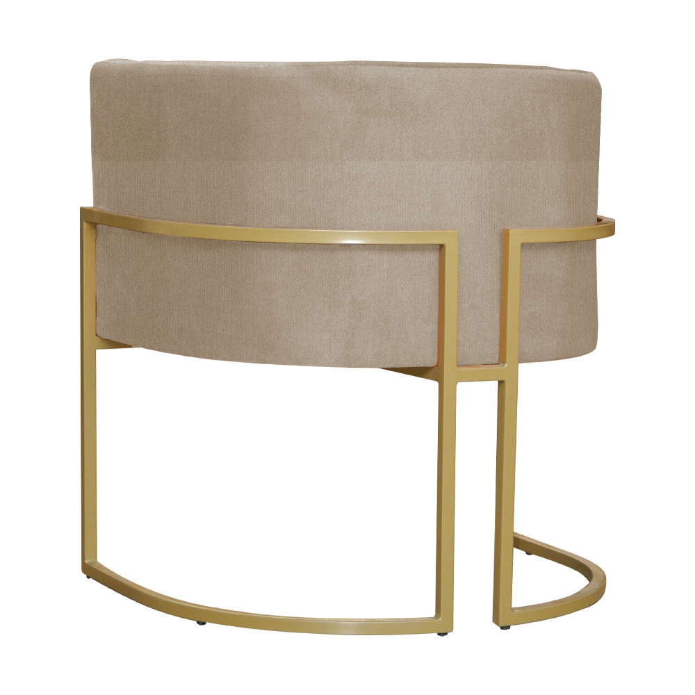 Kit 02 Poltronas Luana Para Sala Suede Cappuccino - DS Estofados