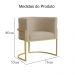Kit 02 Poltronas Luana Para Sala Suede Cappuccino - DS Estofados