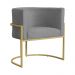 Kit 02 Poltronas Luana Para Sala Suede Cinza - DS Estofados