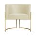 Kit 02 Poltronas Luana Para Sala Suede Marfim - DS Estofados
