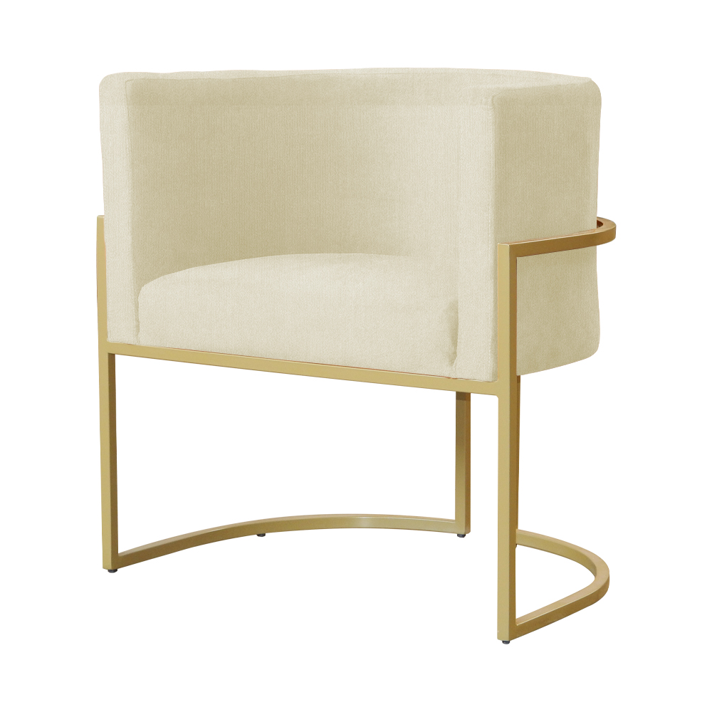 Kit 02 Poltronas Luana Para Sala Suede Marfim - DS Estofados