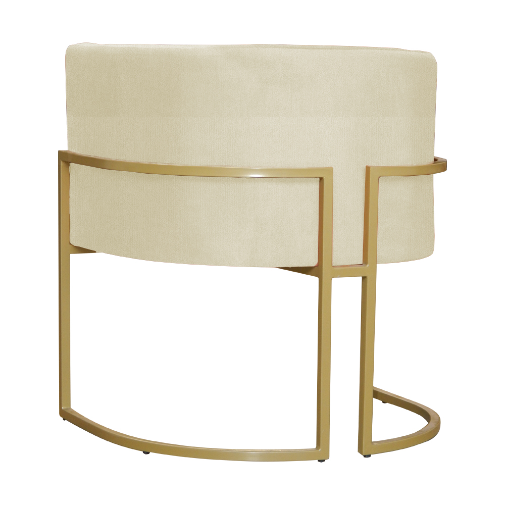 Kit 02 Poltronas Luana Para Sala Suede Marfim - DS Estofados