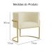 Kit 02 Poltronas Luana Para Sala Suede Marfim - DS Estofados