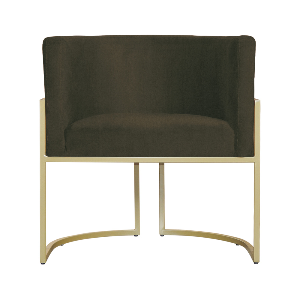 Kit 02 Poltronas Luana Para Sala Suede Marrom - DS Estofados
