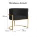 Kit 02 Poltronas Luana Para Sala Suede Preto - DS Estofados