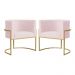 Kit 02 Poltronas Luana Para Sala Suede Rosa Bebê - DS Estofados
