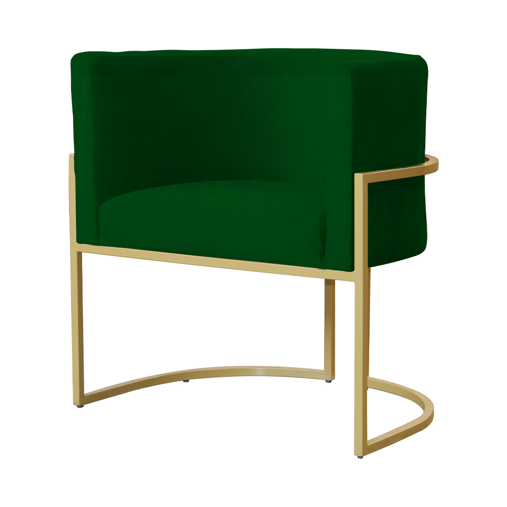 Kit 02 Poltronas Luana Para Sala Suede Verde - DS Estofados