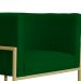 Kit 02 Poltronas Luana Para Sala Suede Verde - DS Estofados