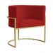 Kit 02 Poltronas Luana Para Sala Suede Vermelho - DS Estofados